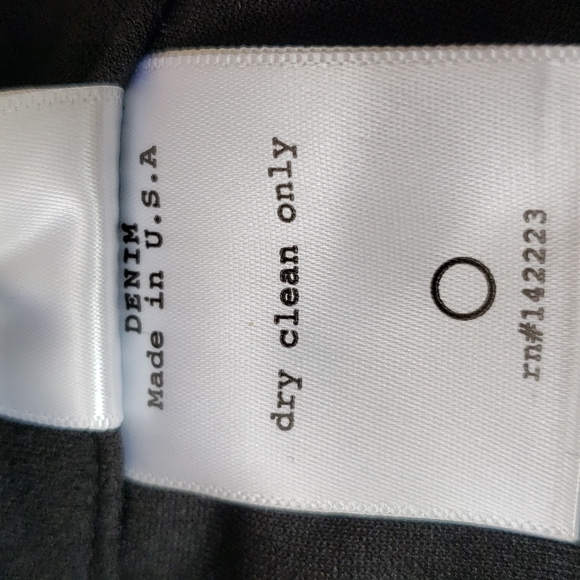 MCGUIRE LOU LOU HIGH WAIST CROP SLIM TROUSERS WELLIE Black Size 24 - Picture 15 of 16